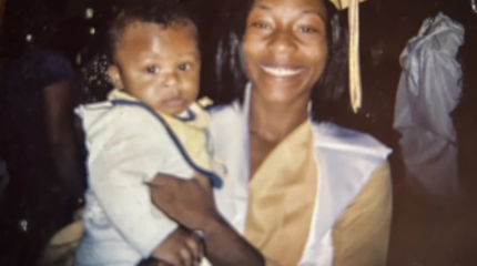 image of sonya massey with her baby