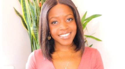 woman smiling